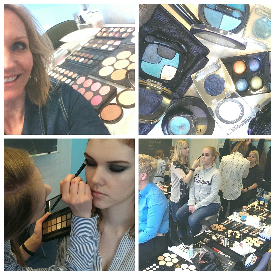 Stemningsbilleder fra makeup artist uddanenlsen i Århus