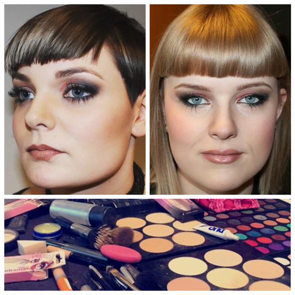 Makeup artist på fotoshoot